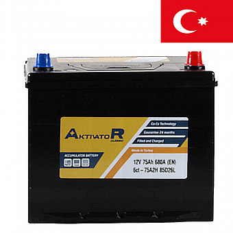 ���� ������������ AKTIVATOR Classic 6CT 75Ah R+ 680A EN 260x173x220